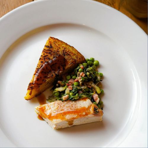 Herb roasted chicken with pomme rosti